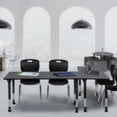 thumbnail image 2 of Regency 66x30 Mobile Adjustable Classroom Table- Grey & 2 Andy 18 Stack Chairs- Black, 2 of 7