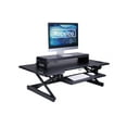 thumbnail image 2 of Rocelco 30" Premium Dual Monitor Stand with AC Power Supply & USB 2.0 Charging - Metal Laptop TV PC Riser Shelf with Keyboard Mouse Storage and Cable Management  (Black), 2 of 9