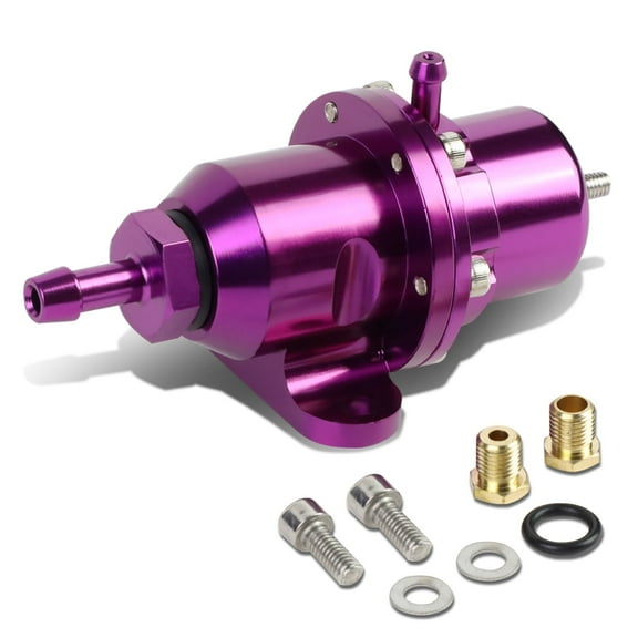 DNA Motoring FPR-T119-PP For 1988 to 2001 Honda/Acura DOHC Engine Adjustable Fuel Pressure Regulator (Purple) - B16 B18 B20 F20 F22 H23 96 97 98 99 00
