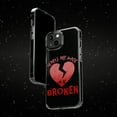 thumbnail image 6 of DistinctInk Clear Case for Apple iPhone 14 Pro MAX (6.7" Screen) - Hearts Are Made To Be Broken, 6 of 9