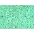 thumbnail image 1 of Ahgly Company Indoor Rectangle Abstract Turquoise Blue Modern Area Rugs, 2' x 5', 1 of 4