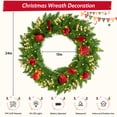 thumbnail image 7 of Lookfly 24" Lighted Christmas Wreaths,Lighted Christmas Wreath,Battery Powered Christmas Wreaths for Front Door,Outdoor Christmas Decor with Ornament, 7 of 7