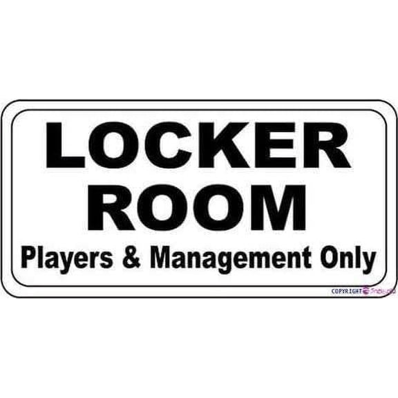 Retro Metal Tin Sign Novelty Locker Room Players &Management Only Style Sign Exterior Outdoor & Indoor Home Cave Garage bar Wall Decoration Vintage Aluminum Sign 8 X 12 INCH