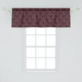 thumbnail image 2 of Ambesonne Floral Window Valance, Ornamental Royal Victorian Garden Leaves with Little Blossoms, Curtain Valance for Kitchen Bedroom Decor with Rod Pocket, 54" X 18", Dark Brown Magenta, 2 of 3