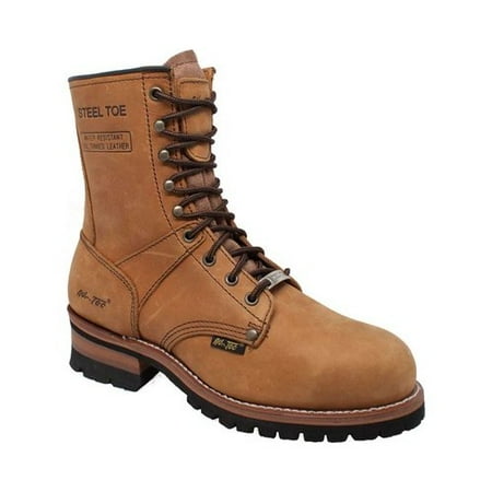 

AdTec Men s 1740WP 9 Waterproof Steel Toe Logger Work Boots
