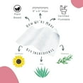 thumbnail image 4 of Feminine Fresh - Flushable Wipes, Individually Wrapped Cleansing Travel Friendly PH balanced Unscented with Sunflower, Rosemary and Aloe (30 on-the-go singles), 4 of 4