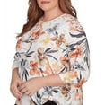 thumbnail image 4 of Alfred Dunner Womens Plus-Size Watercolor Floral Crewneck Top, 4 of 4