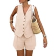 thumbnail image 1 of Conjunto Coordinado PRETTYGARDEN Verano 2 Piezas Beige L, 1 of 7