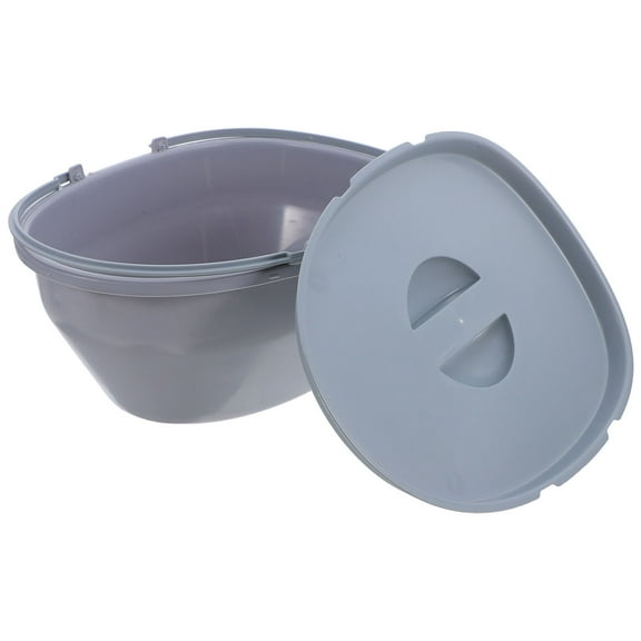 Soimiss toilet seat Portable Toilet Grey Plastic 1Set for Elderly Users