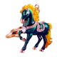thumbnail image 1 of Llavero de caballo con brillantes diamantes de imitación incrustados, llavero decorativo de buena suerte, accesorio festivo., 1 of 8
