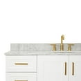 thumbnail image 3 of Ariel Taylor 55 In. Single Oval Sink Vanity With Carrara White Marble 0.75In Countertop In White, 3 of 11