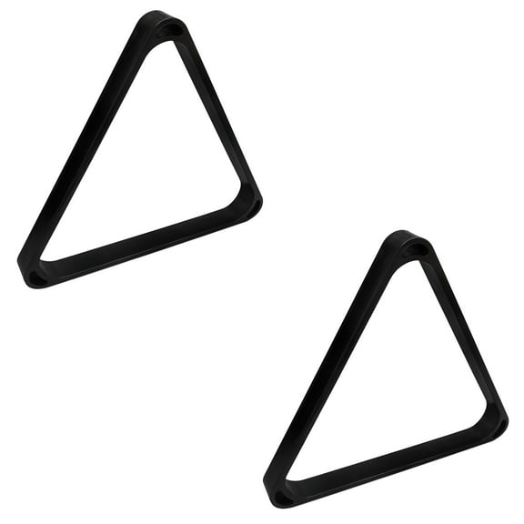 OKKO Billiard Snooker Table Deluxe Heavy-Duty Plastic Triangle Rack Black for 2 1/16 Snooker Balls, 2-Pack