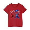 thumbnail image 5 of GERsome Unisex Girls Boys 4th of July T Shirts American Flag Short Sleeve Crew Neck Tees, 7-8 Years, 5 of 6