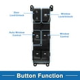 thumbnail image 3 of Interruptor de ventana eléctrica Unique Bargains para el lado del conductor delantero izquierdo para Hyundai i10 Negro, 3 of 7