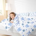 thumbnail image 3 of Manfei Blue Daisy Bowtie Twin Bedding Sets 7-Piece for Teens Girls,Kids Chic Flowers Bedding Comforter Set,Lightweight Room Decor, 3 of 7
