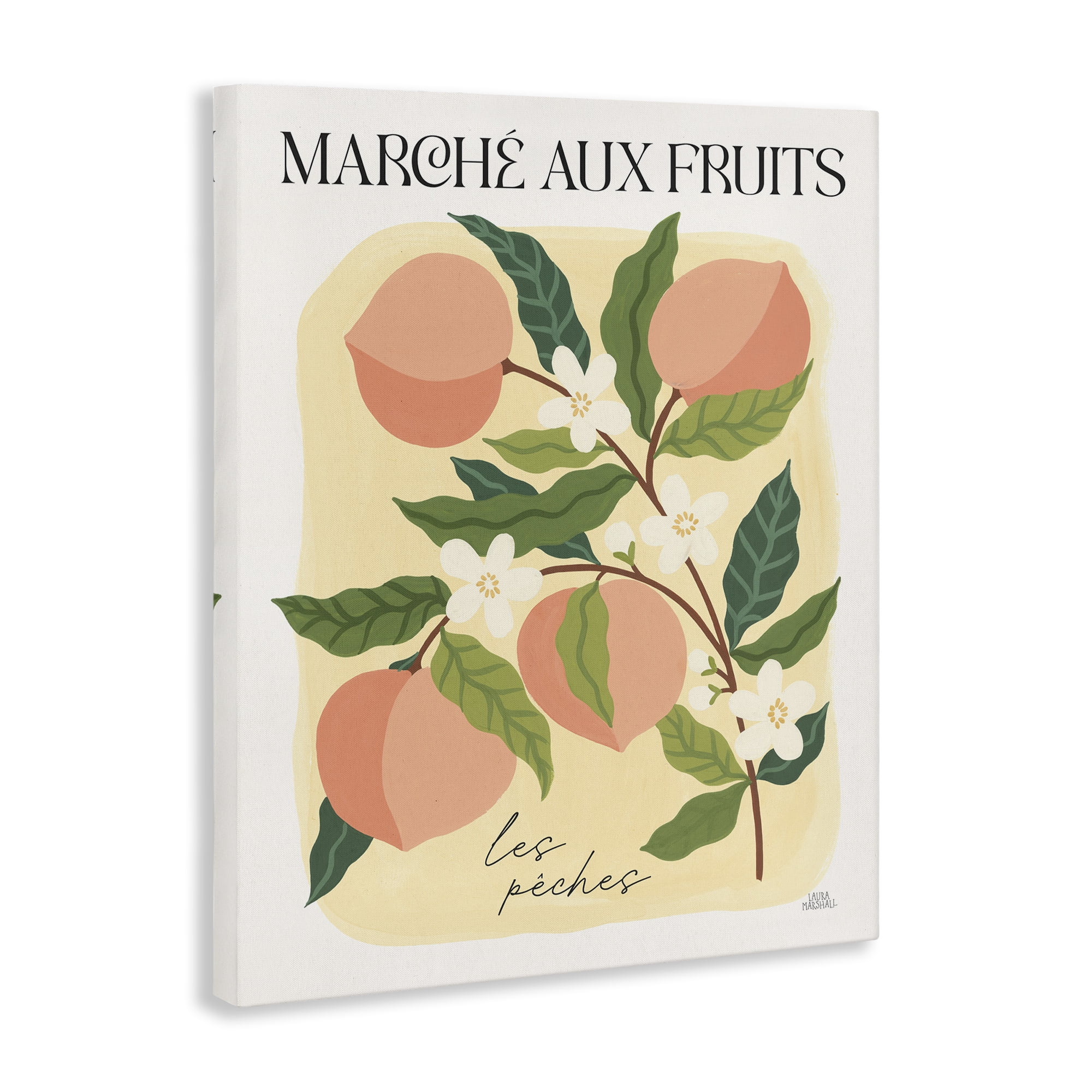 Stupell Industries Marche Aux Peaches Food & Beverage Painting Gallery Wrapped Canvas Art Print Wall Art, 30 x 40