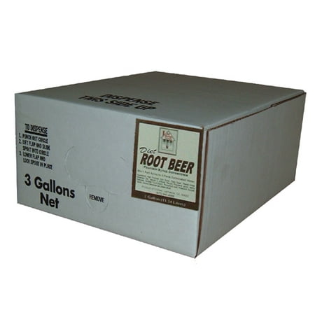 Willtec Diet Root Beer Soda Syrup, 3 Gallon, Bag in a Box