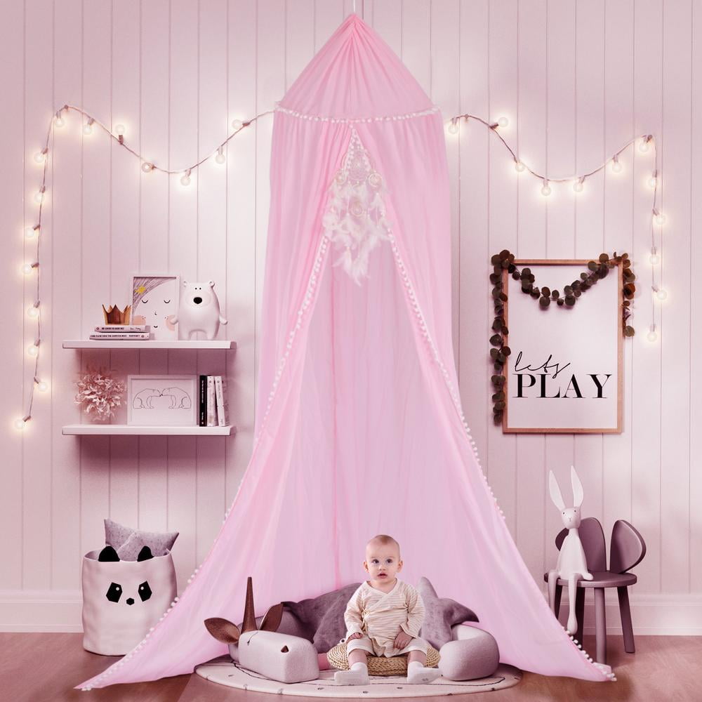 Kids Baby Bedding Round Dome Bed Canopy Netting Bedcover Mosquito Net Curtain 