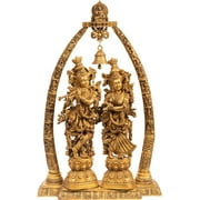 Large Size Radha Krishna with Arch Showing Krishna Leela