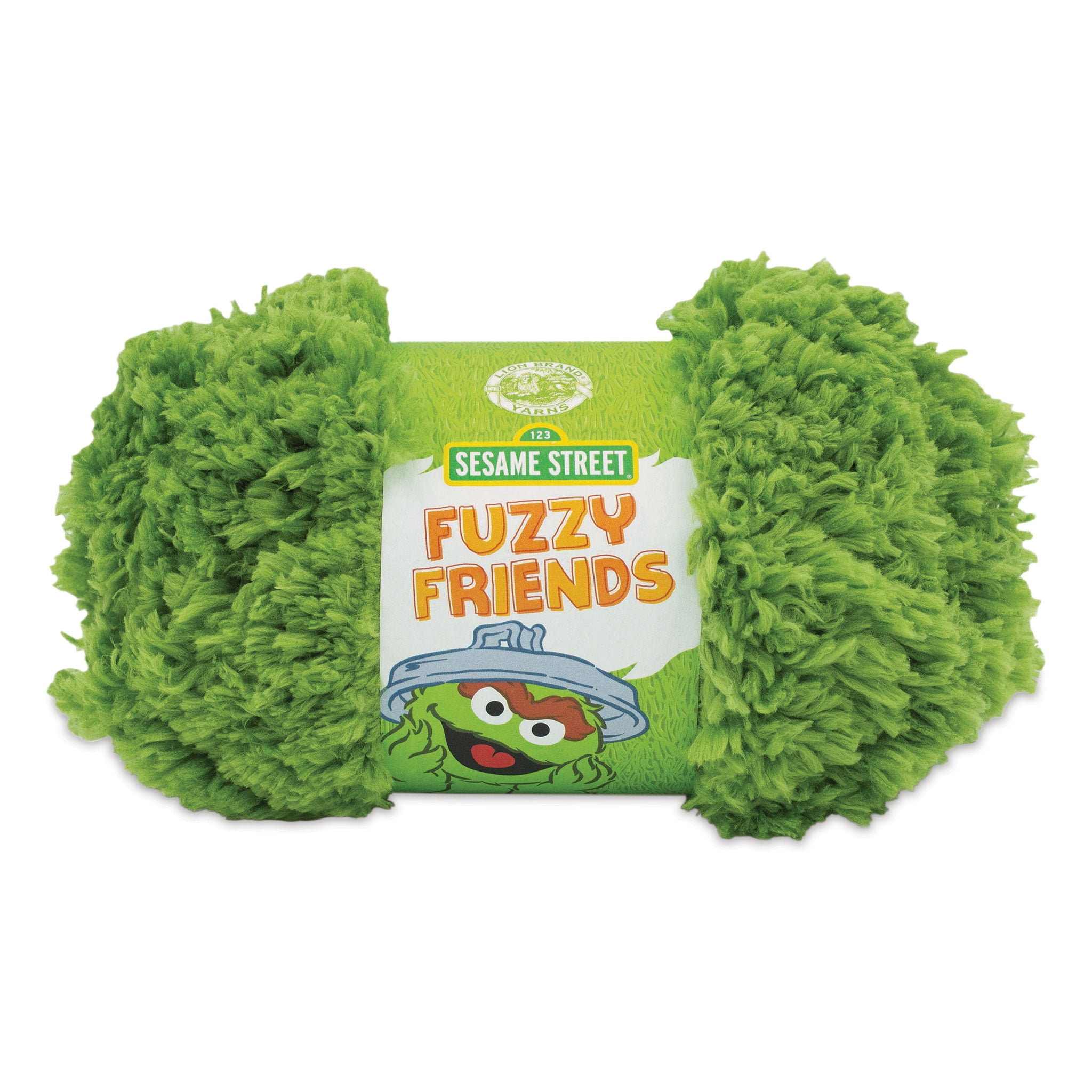 Lion Brand Sesame Street Fuzzy Friend Yarn Oscar Green, 33 yds