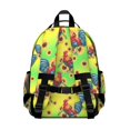 thumbnail image 3 of Rooster and Sunflower Green Pattern Cute School Backpack Bag for School with Padded Back and Adjustable Shoulder Straps 15.25"x11.5"x5.25", 3 of 5