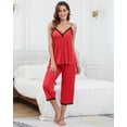 thumbnail image 4 of Beautyin Vêtements de Nuit pour Femmes Sans Manches Pyjama 2 Pcs Set, 4 of 7
