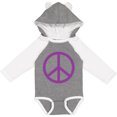 thumbnail image 3 of Inktastic Purple Peace Sign Boys or Girls Long Sleeve Baby Bodysuit, 3 of 5