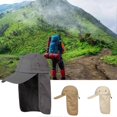 thumbnail image 3 of CHAO Gorra con visera unisex, transpirable, ahorradora de espacio, lavable, plegable, portátil, gorra de béisbol, protección para el cuello, gorra para acampar, escalar, para viajes, verde militar, 3 of 5