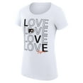 thumbnail image 2 of Women's G-III 4Her by Carl Banks White Philadelphia Flyers Super-Slim Fit Lightweight Hockey Love T-Shirt, 2 of 3