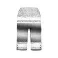thumbnail image 4 of Utoimkio Women's Boho Striped Bermuda Shorts,Casual Print with Side Slit & Button Detail, 4 of 5