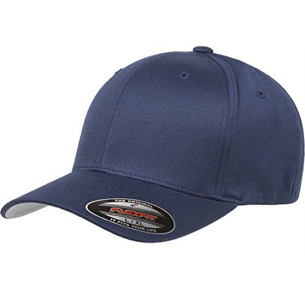 Flexfit Men's Athletic Baseball Fitted Cap, Navy, S/M - Walmart.com