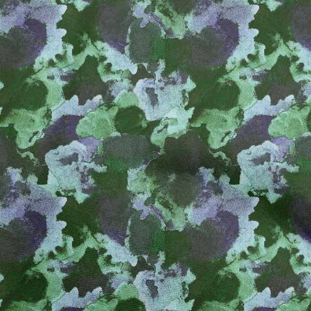 oneOone Rayon Green Fabric Abstracts Sewing Material Print Fabric By The Yard 56 Inch Wide
