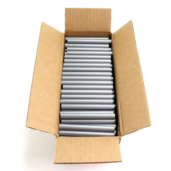 725R54CSILVER Full Size 4" Silver Color Hot Glue Stick - 5 lb Box