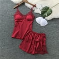 thumbnail image 2 of FNFYFH Sexy Satin Pajamas for Women, 2 Piece Tank Top sets for women, Silk Pajama Set with Shorts,2 Pieces Womens Sleepwear Loungewear XXL Sales, 2 of 5