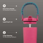 TAL 24oz Stainless Steel Hudson Paracord Handle Water Bottle, Pink
