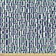 thumbnail image 2 of Ambesonne Abstract Fabric by the Yard Upholstery, Modern Rectangles Design, 3 Yards, Indigo and White, 2 of 5