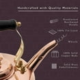 thumbnail image 4 of Newey & Bloomer Kensington No. 1 Tea Kettle, 1.9 Qt. - Handmade Solid Copper Body & Beechwood Handle, Whistling Lid - Classic British Craftsmanship - Gas & Electric Compatible, 4 of 7
