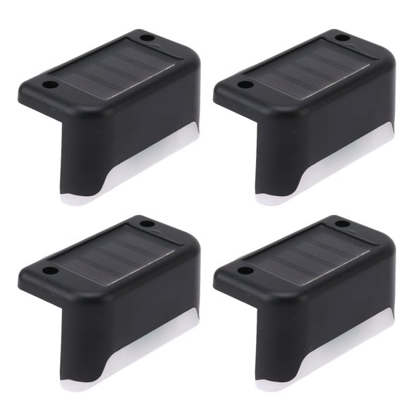 16Pcs LED Step Lights Solar Powered IP65 Waterproof ABS Auto On 3000K Solar Deck Lights for Backyard Garden Patio
