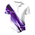 thumbnail image 2 of Mefallenssiah Hommes Hauts, Décolleté Hommes Décontracté Col Rond Impression Pull Sport Manches Courtes T Chemise Chemisier, 2 of 5