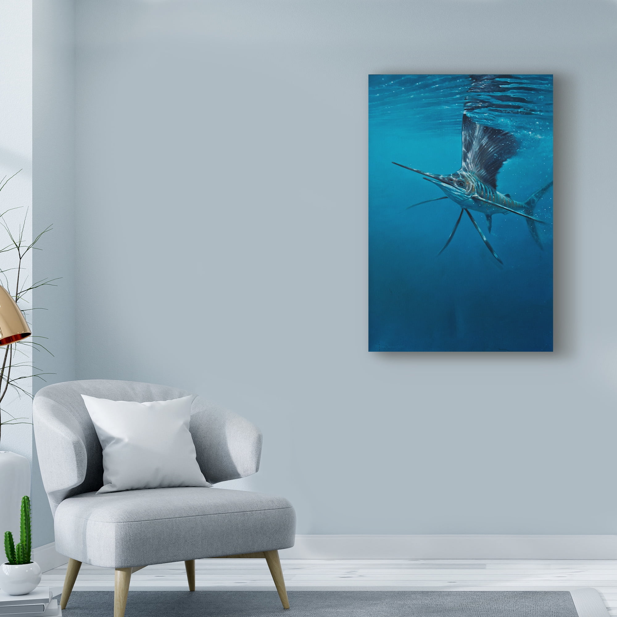 Trademark Fine Art 'Sailfish' Canvas Art by Michael Jackson