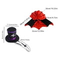 thumbnail image 3 of Aoznliie Dog Clothes, Halloween Pet Cloak with Hat for Party Apparel, 11x4 inch Adjustable Costume Set for Cats Dogs, Red, 3 of 6