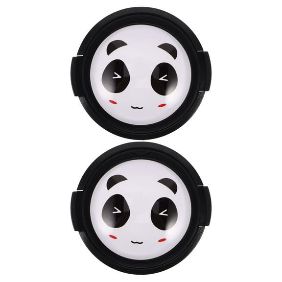 Cute Panda Camera Lens Protector Durable and Reliable for 52 mm Lenses 2 Pieces