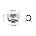 thumbnail image 2 of Uxcell M42*2 Internal Hex Head Pipe Fitting Plug, Male Thread 45# Steel Socket Plug with Sealing Ring, 2 of 5