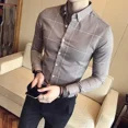 thumbnail image 5 of Camisas para Hombre Camisa de Hombre de Negocios a Cuadros Blanca Hipster con Mangas Moda 2024 I Tops Originales Normales Alta Calidad Lujo, 5 of 5