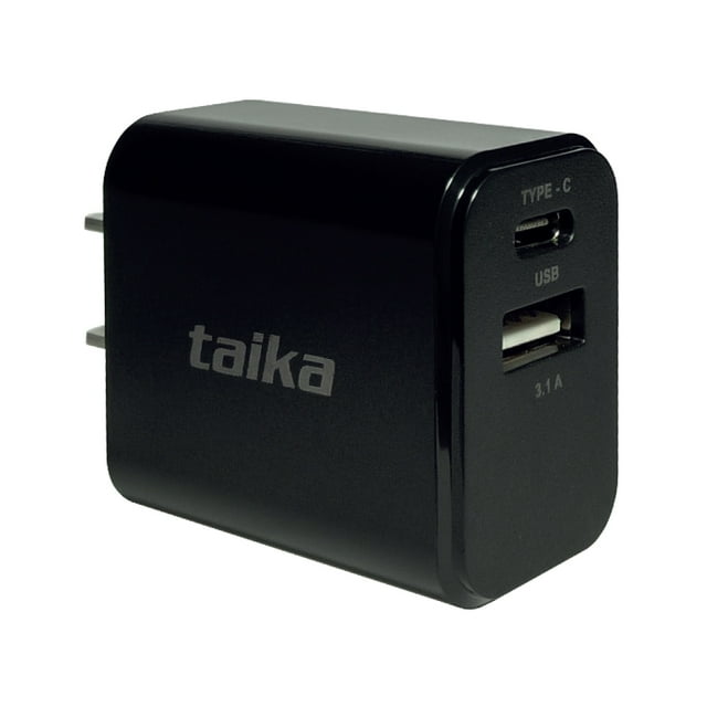 Cargador Pared USB Dual USB-C y USB-A Quick Charge 3.1A Neg.