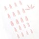 thumbnail image 4 of Coffin Press On Nails Uñas postizas largas y brillantes, uñas acrílicas para mujeres y niñas (remolino abstracto rosa) 24 piezas,11 Feliz Sencillez, 4 of 5