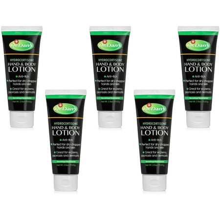 5 Pack Dr. Dans Hydrocortisone Anti Itch Hand and Body Lotion 2.5 oz Each
