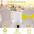 thumbnail image 4 of 100 Pcs Spandex Chair Sashes with Crown Buckle Slider Stretch Chair Bands Cover Ties for Wedding, Banquet, Gala, Corporate Event, Birthday Party, Baby Shower (Lemon Yellow), 4 of 14