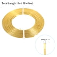 thumbnail image 2 of Uxcell 16.4 Feet Flat Aluminum Wire 18 Gauge Bendable Anodized Aluminum Wire Gold Tone 2 Roll, 2 of 6