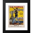 thumbnail image 2 of Sidney Riesenberg 14x18 Black Modern Framed Museum Art Print Titled - U.S. Marine Corps - Service on Land and Sea (1917), 2 of 5